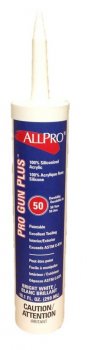 ALLPRO PRO GUN PLUS  100% Siliconized Acrylic -White